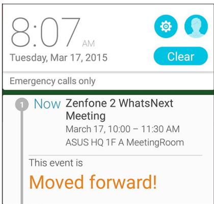 ASUS ZENPAD 10 Z300C-1B045A - Rescheduled event alert - 1