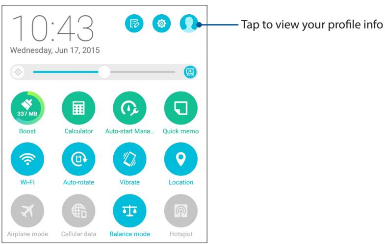 ASUS ZENPAD 10 Z300C-1B045A - Setting up your profile - 1
