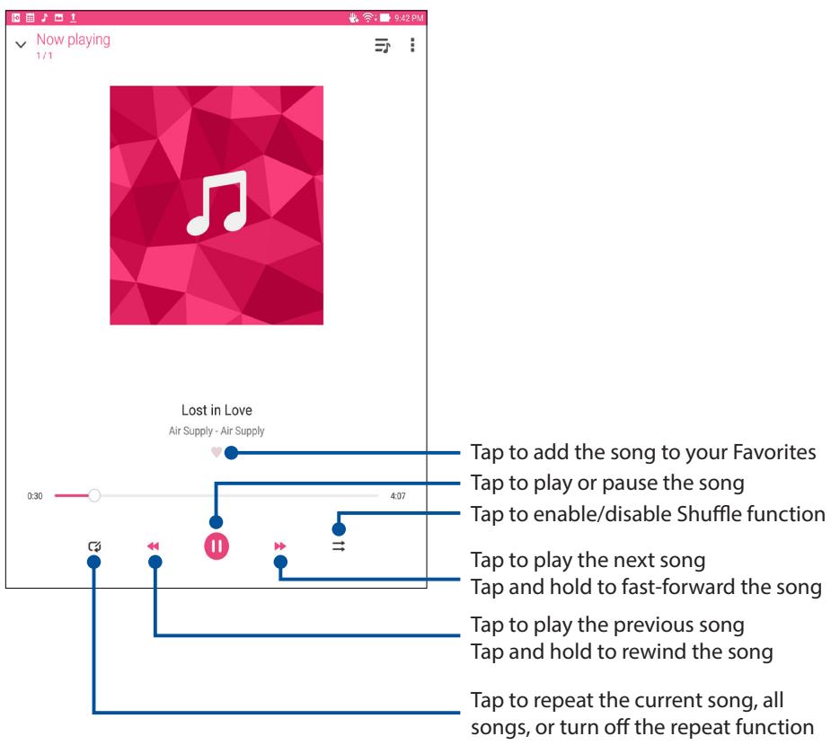 ASUS ZENPAD 10 Z300C-1B045A - Playing songs - 1