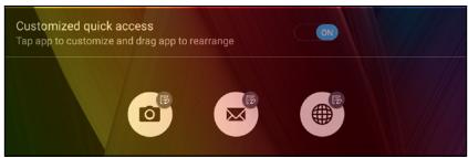 ASUS ZENPAD S 8.0 Z580CA-1A043A - Customizing the quick access buttons - 2