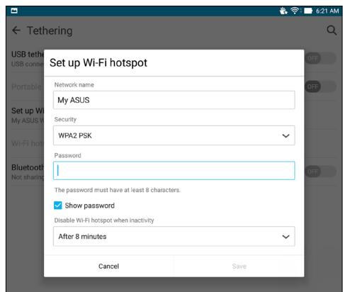 ASUS ZENPAD S 8.0 Z580CA-1A043A - Wi-Fi Hotspot - 1