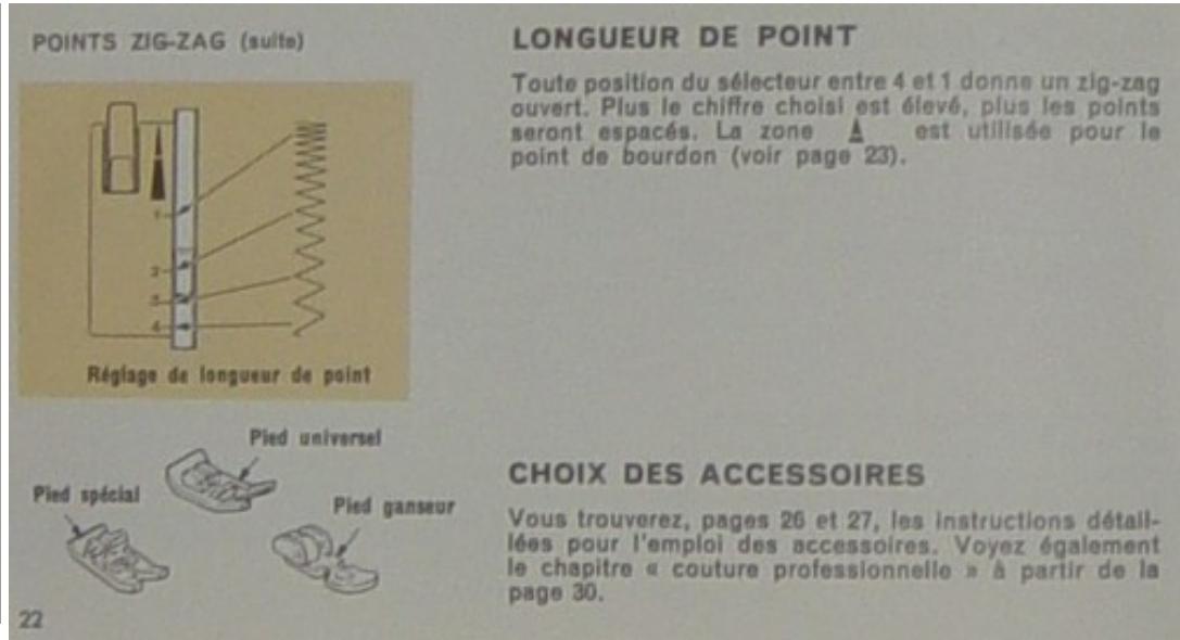 SINGER STARLET - Pour obtenir un point zig-zag - 2