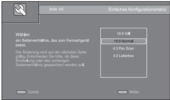 YAMAHA BD-A1010 - Einstellungen über Konfigurationshilfe/Einfaches Konfigurationsmenu - 4