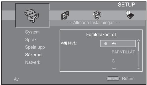 YAMAHA BD-A1020 - Välj{nasta menypost. - 1