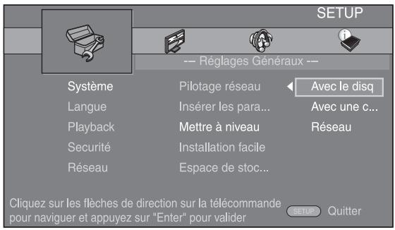 YAMAHA BD-A1020 - Sélectionnez la méthode de mise à niveau et lancez la mise à niveau à partir du menu SETUP. - 1