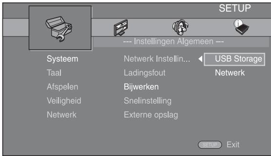 YAMAHA BD-S473 - Selecteer de upgrademethode en start de upgrade via het SETUP-. menu. - 1