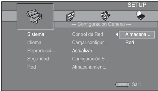 YAMAHA BD S473 - Seccione el método deactualización e inicia laactualización desde el menu SETUP. - 1