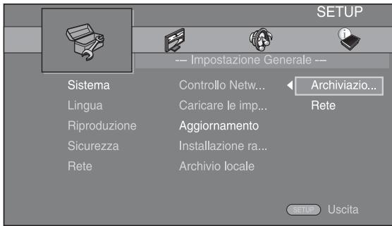 YAMAHA BD S473 - Selezionare il metododi aggiornamento, quindi avviare l'aggiornamento dal menu SETUP. - 1