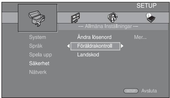 YAMAHA BD-S673 - Välj en menypost. - 1
