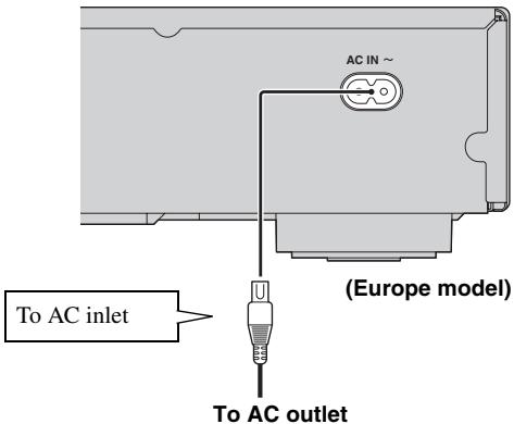 YAMAHA BDS673 - - Connecting the power cable - 1