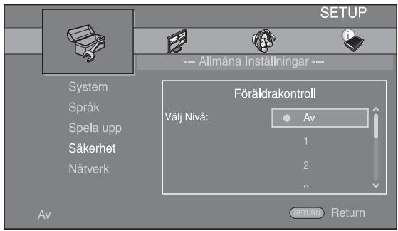 YAMAHA BDS673 - Välj{nasta menypost. - 1