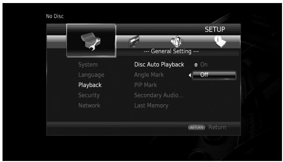 YAMAHA BD-S677 - Selezionare un'impostazione desiderata. - 1
