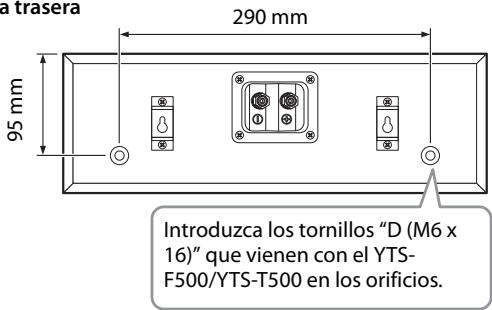 YAMAHA NS-PA120 - ■ Instalar el altavoz central sobre el soporte Yamaha YTS-F500/YTS-T500 TV - 1