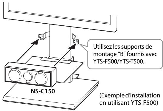 YAMAHA NS-PA120 - ■ Monter l'enceinte central sur le pied de téléviseur Yamaha YTS-F500/YTS-T500. - 2