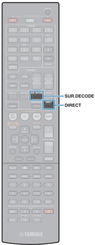 YAMAHA RX-V575 - Appuyez sur straight. - 3