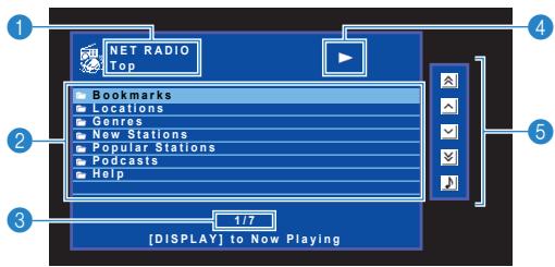 YAMAHA RX-V575 - Écoute de la radio internet - 6