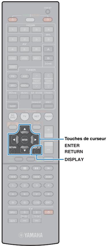 YAMAHA RX-V575 - Appuyez à plusieurs reprises sur NET pour sélectionner « SERVER » comme source d'entrée. - 3