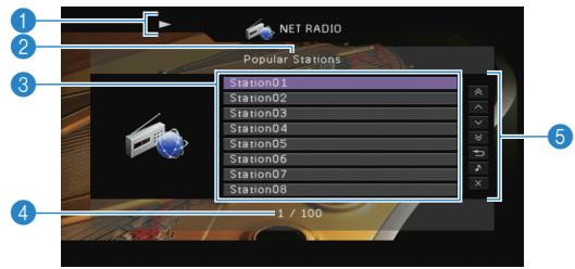 YAMAHA RX-V675 - Écoute de la radio internet - 6
