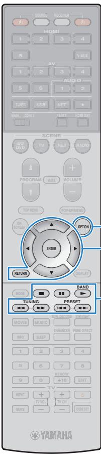 YAMAHA RX-V675 - Menu d'opération - 1