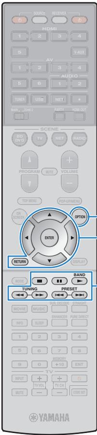 YAMAHA RX-V675 - Menu d'opération - 1