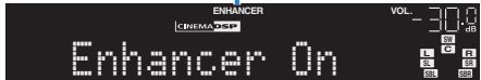 YAMAHA RX-V675 - Appuyez sur ENHANCER. - 1