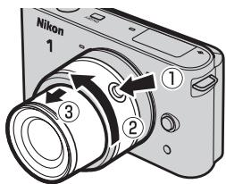 NIKON WP-N1( 1 J1 - Coloque y extienda el objetivo. - 1