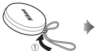 NIKON WP-N1( 1 J1 - Instalación de la correa de la tapa frontal - 1