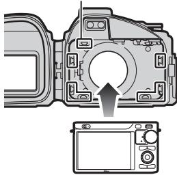 NIKON J2) - Insert the camera. - 1