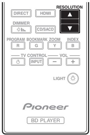 PIONEER BDP LX88 - Appuyez sur resolution /. - 1