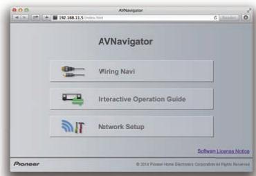 PIONEER VSX 830 - Réglage des paramètres réseau avec safari - 2