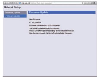 PIONEER VSX 830 - L'écran d'état de la mise à jour du micrologiciel apparaît. - 1