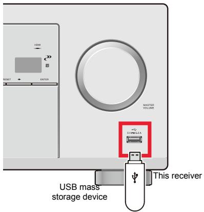 PIONEER VSX531 - Connecting a USB device - 1