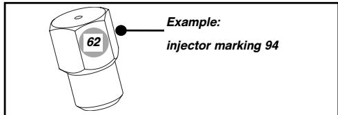 DE DIETRICH DTE1115X - - Markings on the injectors - 1