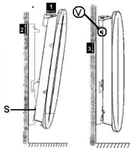 SAUTER BOLERO 2 - - Verrouiller l'appareil sur son support mural - 1