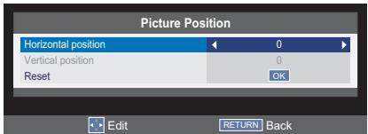 TOSHIBA 32S1655EV - Picture Position - 3