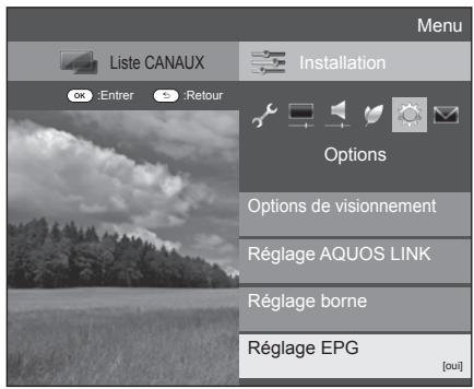 SHARP LC-32CFG6022E - Confirmation pour le réglage « EPG - 1
