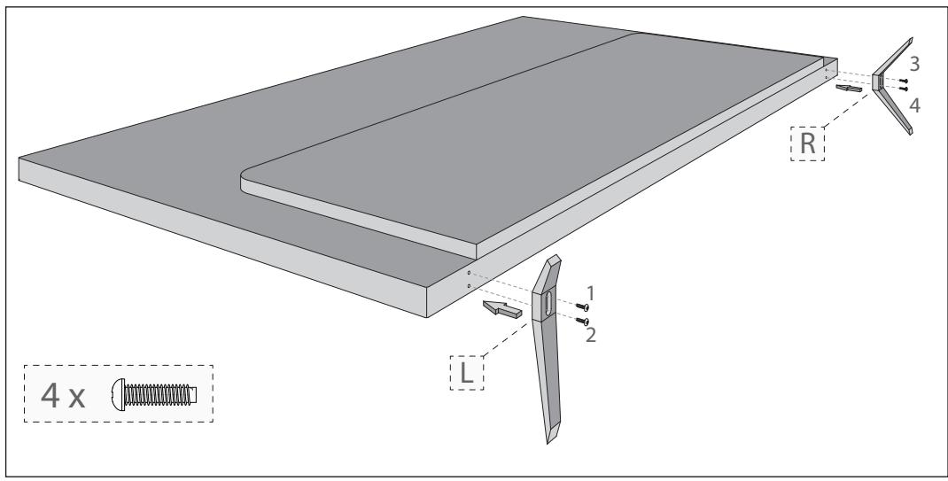 SHARP LC-55CUF8462ES - Stand Installation - 1