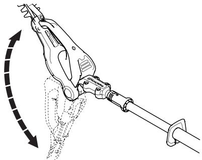 HUSQVARNA 536LIHE3 - Changing the hedge trimmer angle - 2