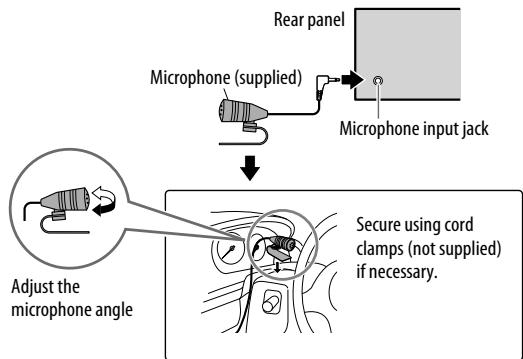 JVC KD-X310BT - Connect the microphone - 1