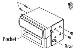 JVC KD-X310BT - When installing without the mounting sleeve - 2
