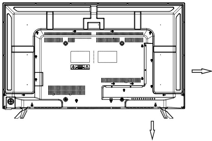 JVC LT-43HW95U - Commandes et connecteurs arrêté - 1
