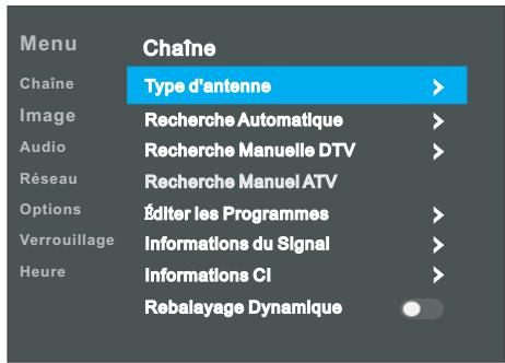 JVC LT-43HW95U - Configurer le menu chaîne - 1