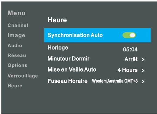 JVC LT-43HW95U - Configurer le menu heure - 1