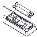 JVC LT-43HW95U - Installer les piles dans la télécommande - 3