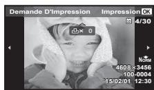 OLYMPUS TG 860 - ■ Réservations d'impression pour une seule photo [□] - 1