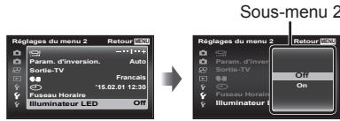 OLYMPUS TG 860 - Appuyez sur la touche MENU. - 3