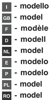 I - modello GB - model F - modèle D - modell NL - model E - modelo P - modelo PL - model RO - model