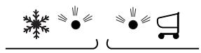 HOTPOINT E3DAAAX - b) The alarm sounds and the two blue indicator lights flash. - 1