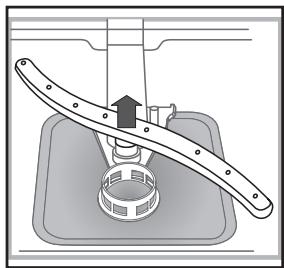 HOTPOINT LFD 11M121 CX EU - Reinigen van de sproeiarmen - 2