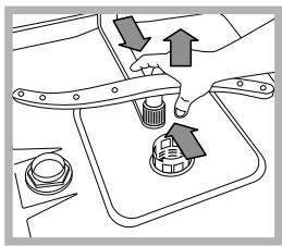 HOTPOINT LFF8M132X - Limpar os braços aspersores - 2